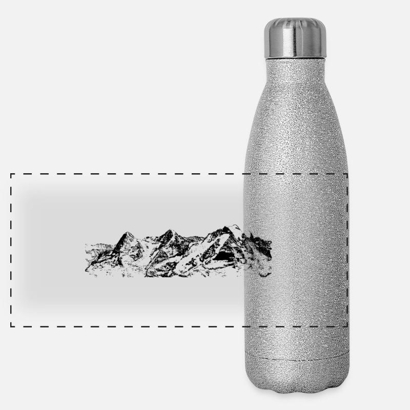 eiger-mönch-jungfrau Panorama Glitzer Isolierflasche 500 ml