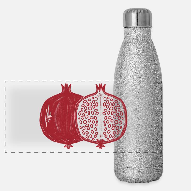 Motif de la coupe à la grenade Gourde isotherme panoramique pailletée 500 ml