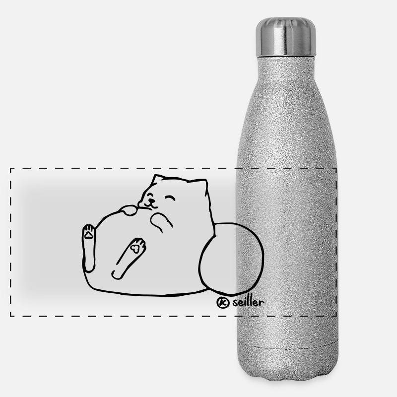 Lazy Cat Panorama Glitzer Isolierflasche 500 ml