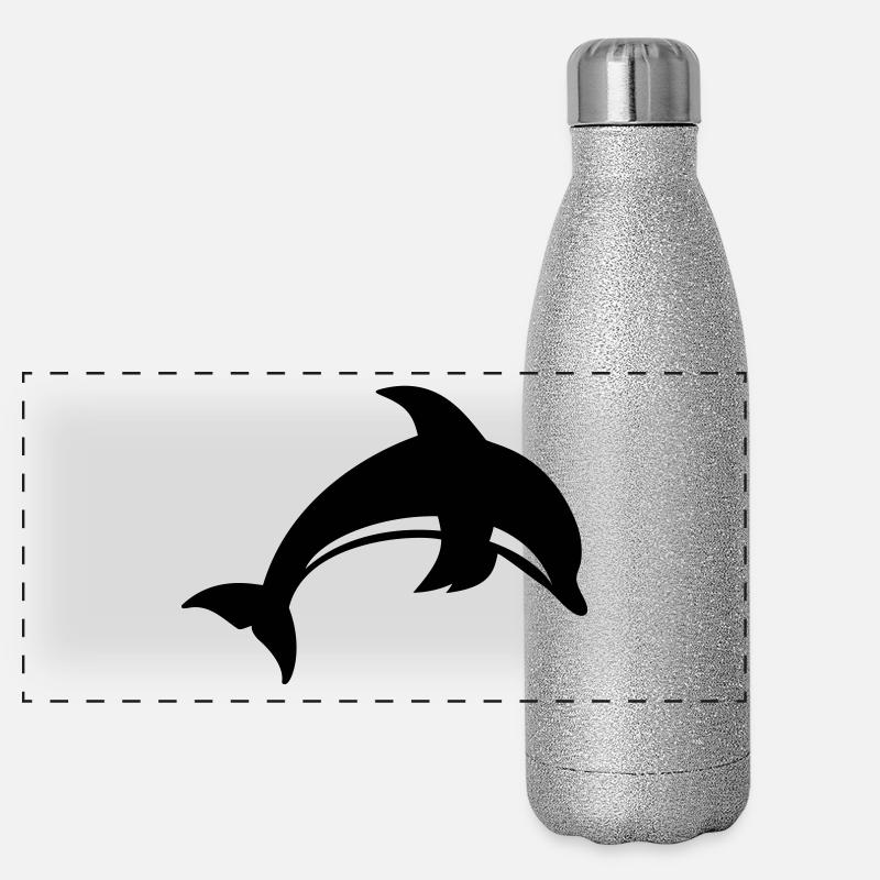 Delfin Ozean Geschenk Panorama Glitzer Isolierflasche 500 ml