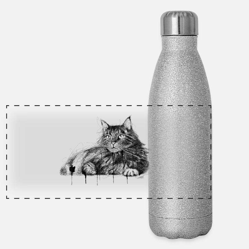 Cat Panoramic Glitter Thermal Bottle 500 ml