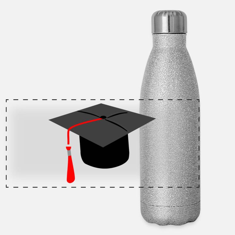 Absolvent Panorama Glitzer Isolierflasche 500 ml