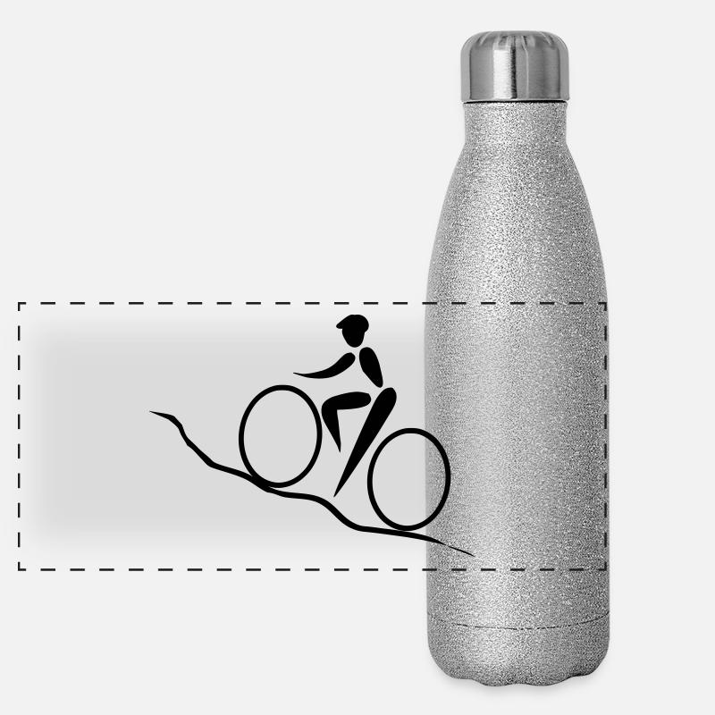 Radsport Trail Panorama Glitzer Isolierflasche 500 ml