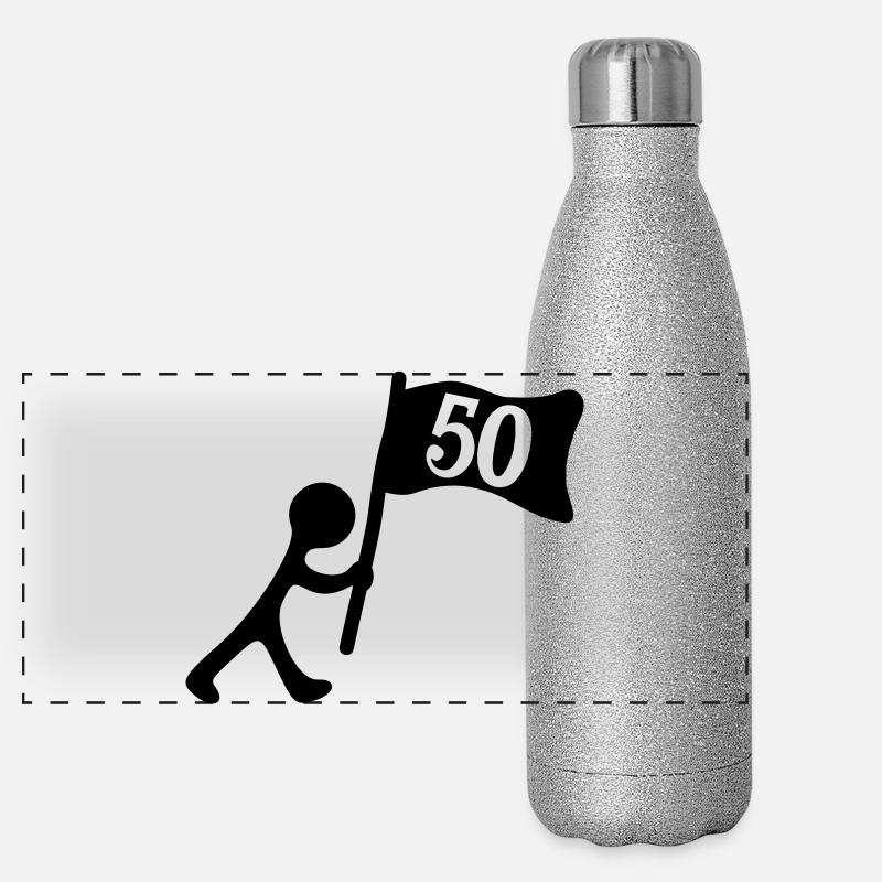 Birthday 50 years Panoramic Glitter Thermal Bottle 500 ml