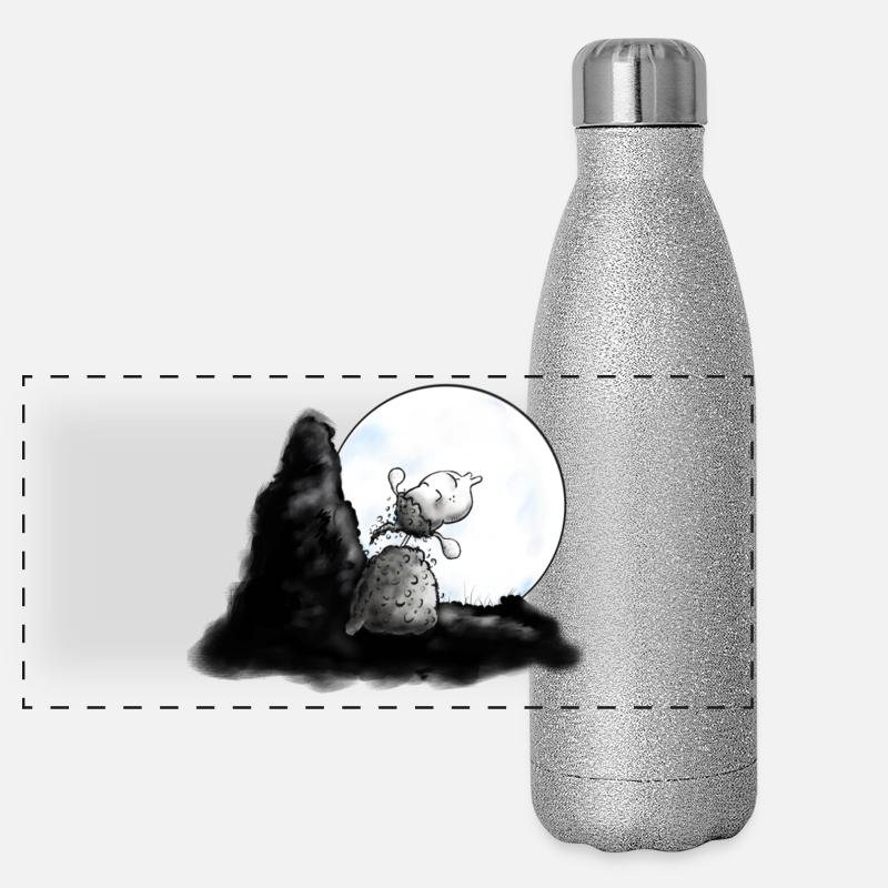 "Moutons loup" - Mouton - Mouton Gourde isotherme panoramique pailletée 500 ml