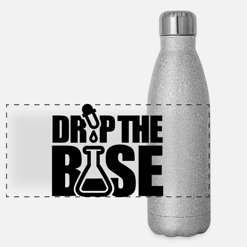 Drop the base - Panorama Glitzer Isolierflasche 500 ml - Silber Glitzer