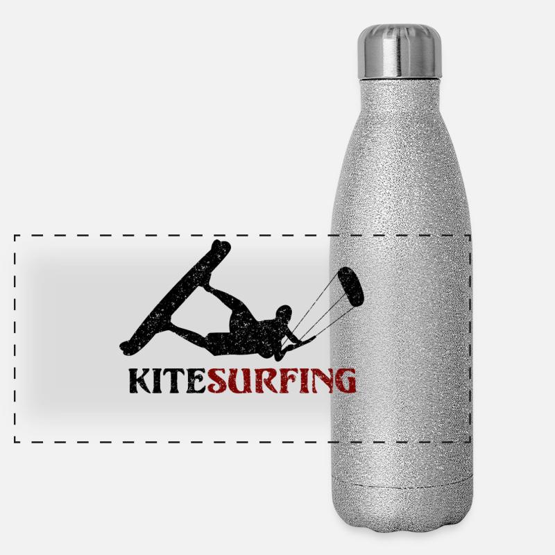 Kitesurf - conception Gourde isotherme panoramique pailletée 500 ml