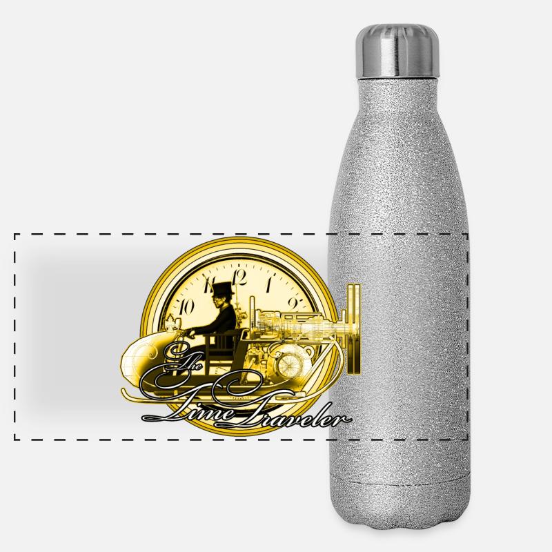 Le voyageur temporel Gourde isotherme panoramique pailletée 500 ml