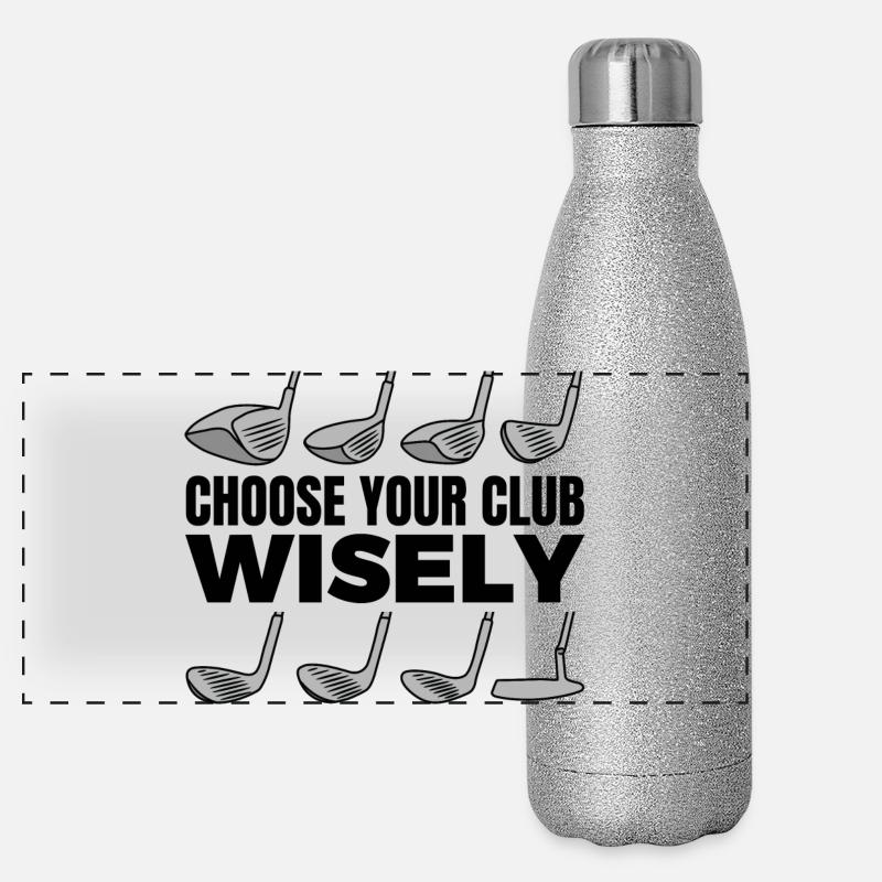 Citation du golfeur Gourde isotherme panoramique pailletée 500 ml