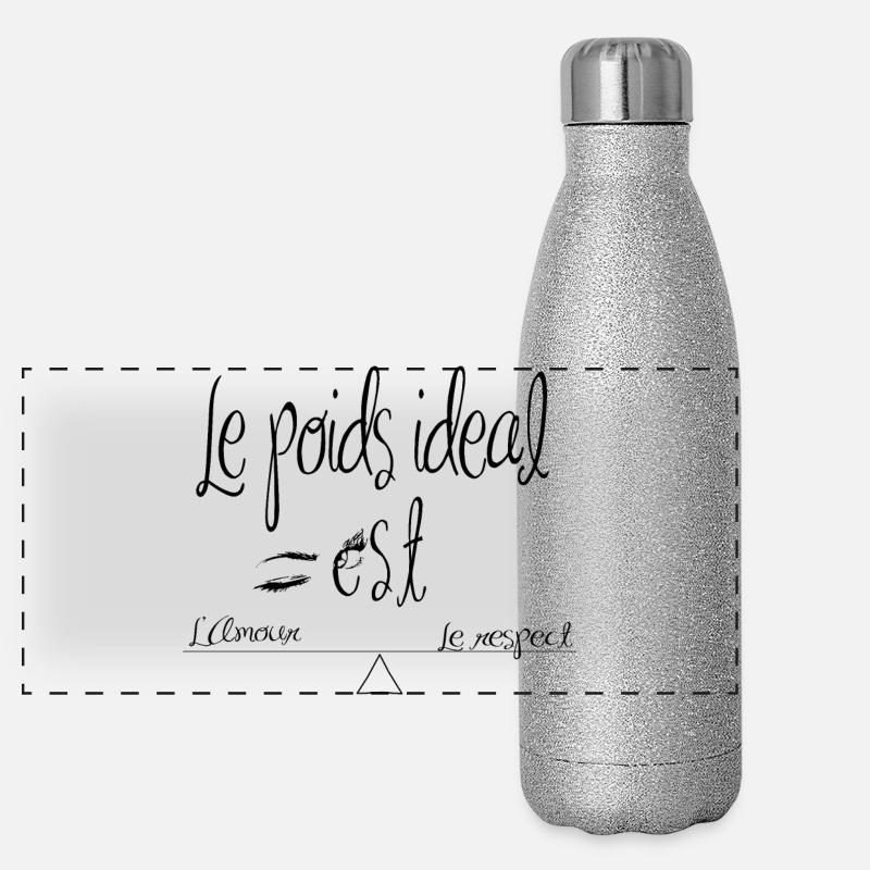 le poids idéal Gourde isotherme panoramique pailletée 500 ml