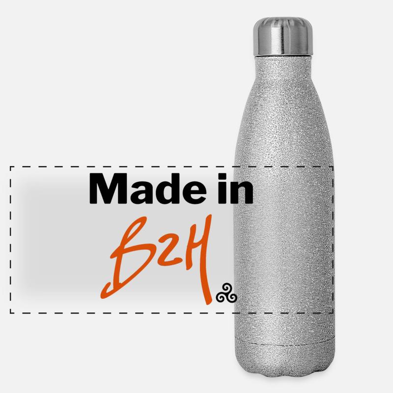 Hergestellt in BZH Panorama Glitzer Isolierflasche 500 ml