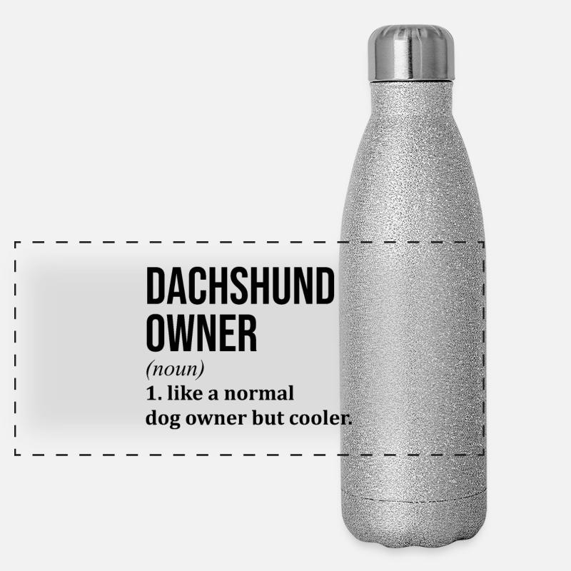 Dackel Panorama Glitzer Isolierflasche 500 ml