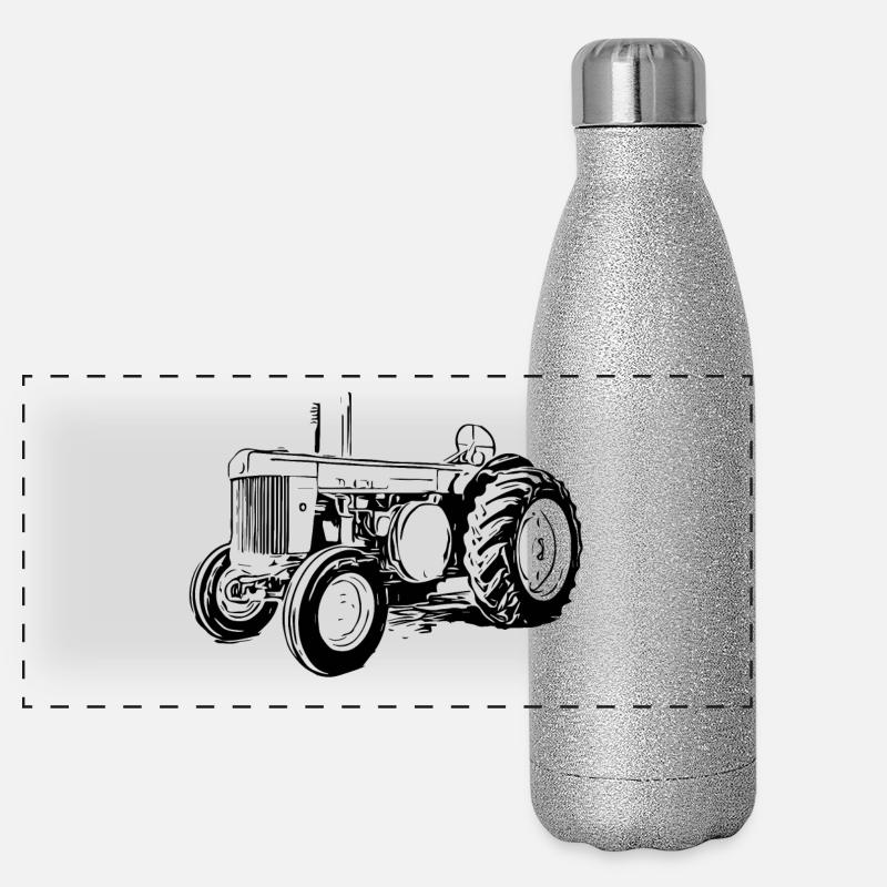 Model R Traktor Panorama Glitzer Isolierflasche 500 ml