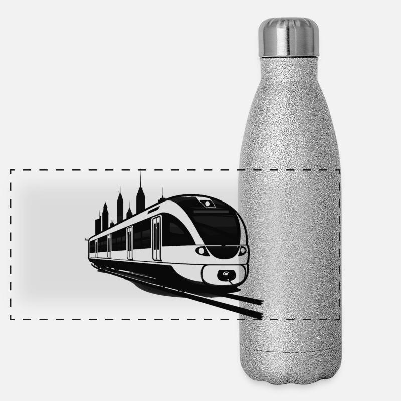 Railway Sketch Panoramic Glitter Thermal Bottle 500 ml