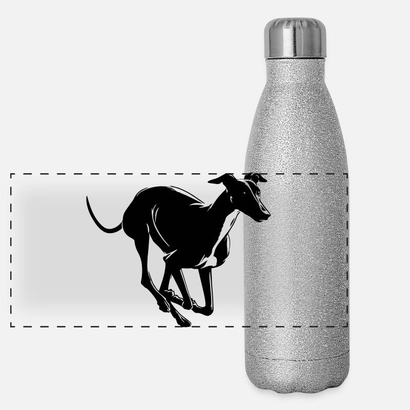 Lévrier Gourde isotherme panoramique pailletée 500 ml
