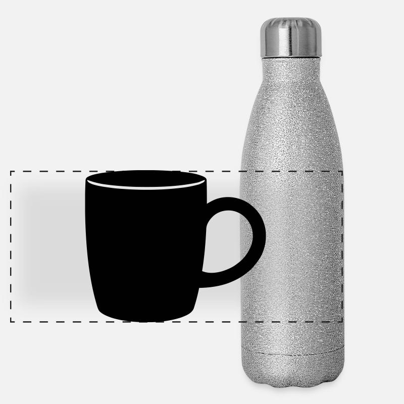 Classic Coffee Mug Silhouette Panoramic Glitter Thermal Bottle 500 ml