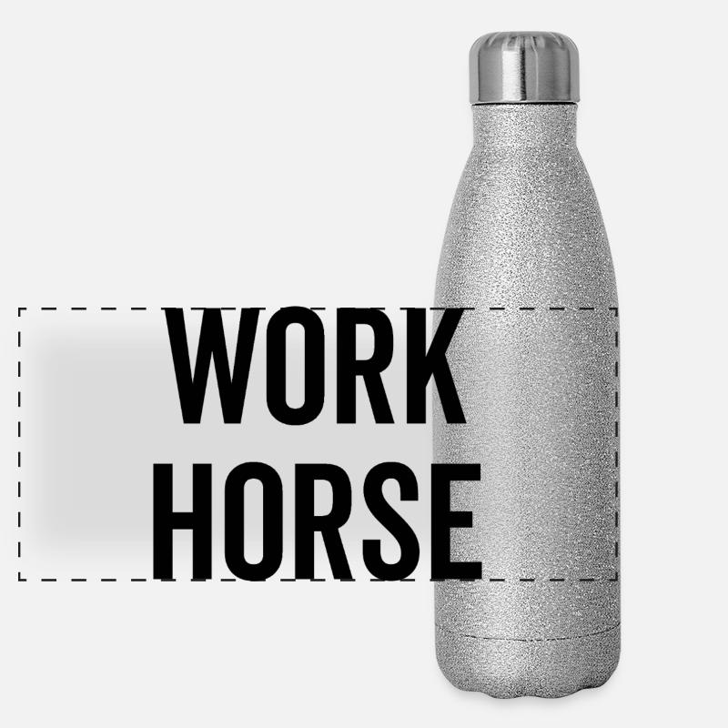 Arbeitstier Panorama Glitzer Isolierflasche 500 ml