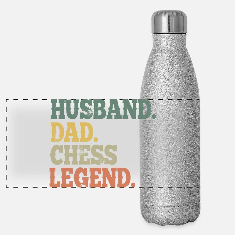 Schach Papa Panorama Glitzer Isolierflasche 500 ml