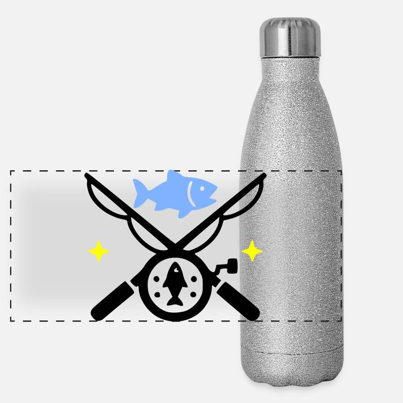 Pêche et pêche | Petri Heil Hobby Logo Gourde isotherme panoramique pailletée 500 ml