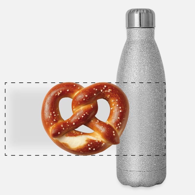 Brezel Panorama Glitzer Isolierflasche 500 ml