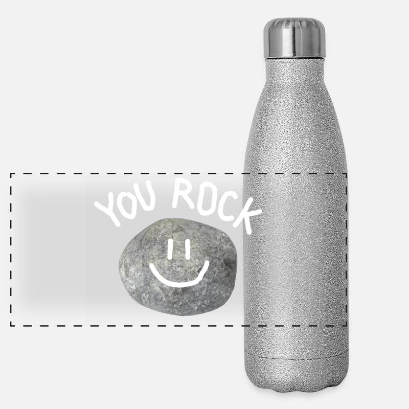 You Rock Minimal Statement Pebble Panoramic Glitter Thermal Bottle 500 ml