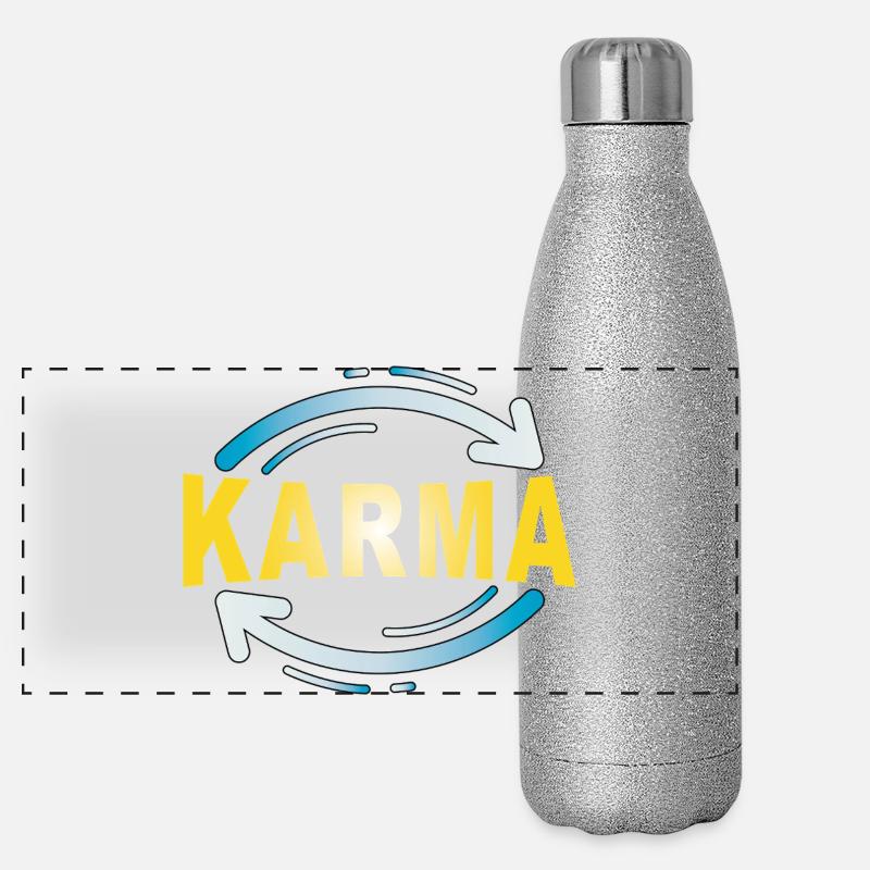 Karma - Minimalist Statement Design Panoramic Glitter Thermal Bottle 500 ml