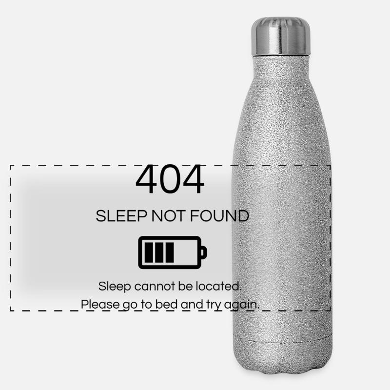 404 Sleep not found Panoramic Glitter Thermal Bottle 500 ml