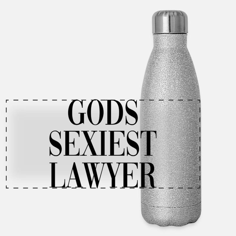 Anwalt Jurist Lustiger Spruch Panorama Glitzer Isolierflasche 500 ml