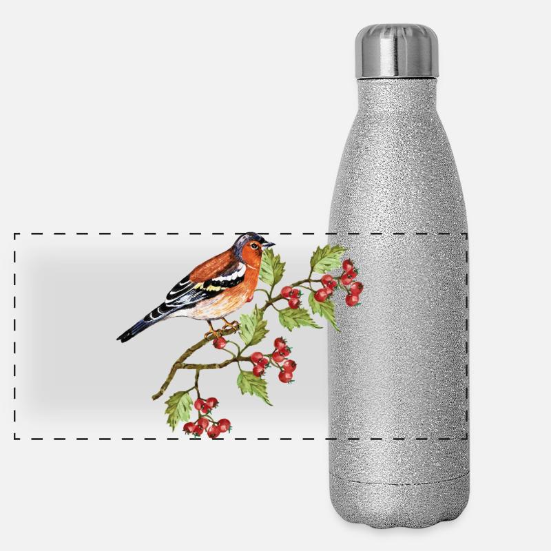 Colorful bird Panoramic Glitter Thermal Bottle 500 ml