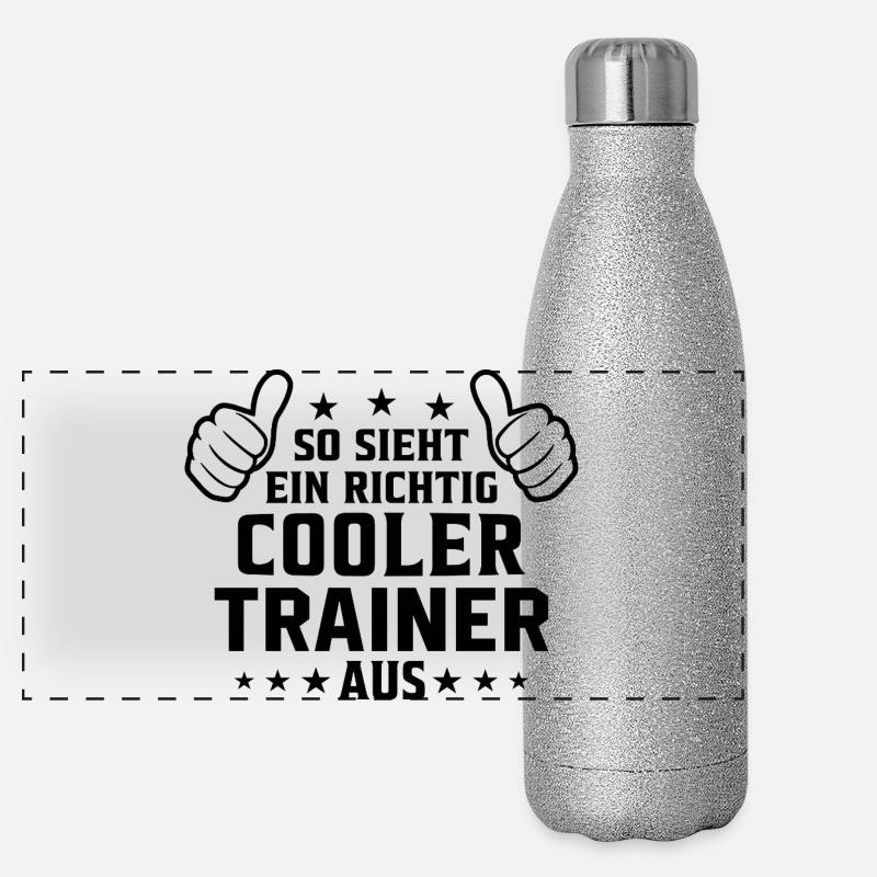 So sieht ein cooler Trainer aus Panorama Glitzer Isolierflasche 500 ml