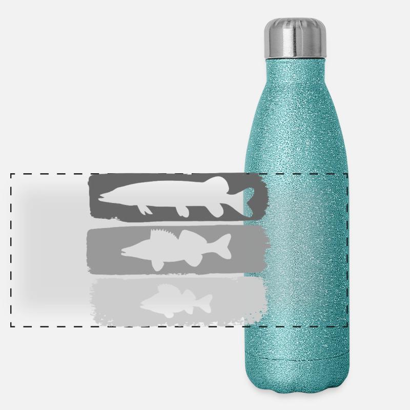 Pike Zander Perch Panoramic Glitter Thermal Bottle 500 ml
