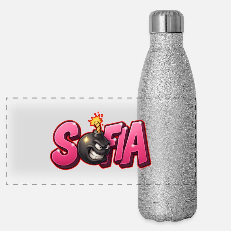 Sofia Graffiti Name Bomb Graffité 3D Panorama Glitzer Isolierflasche 500 ml