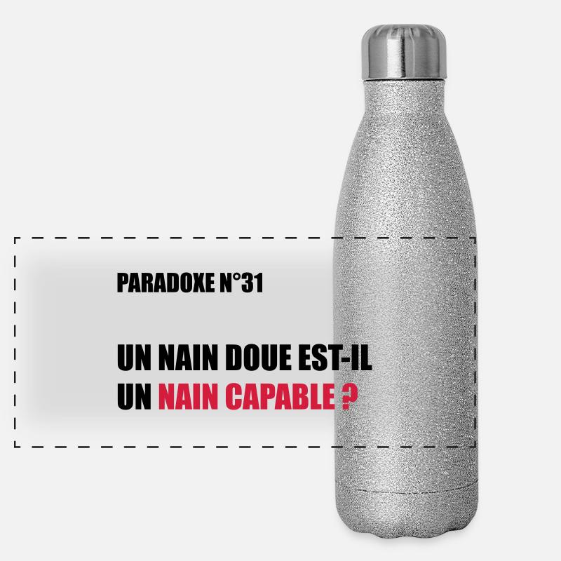 PARADOXE nain Gourde isotherme panoramique pailletée 500 ml
