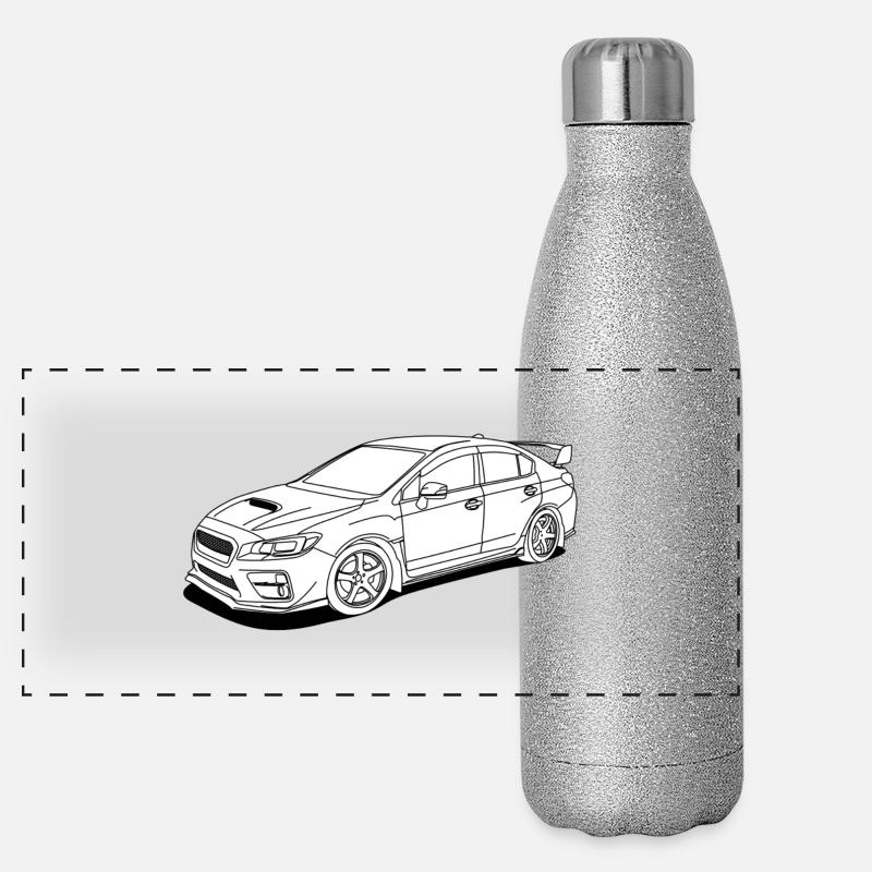 wrx sti white Panorama Glitzer Isolierflasche 500 ml