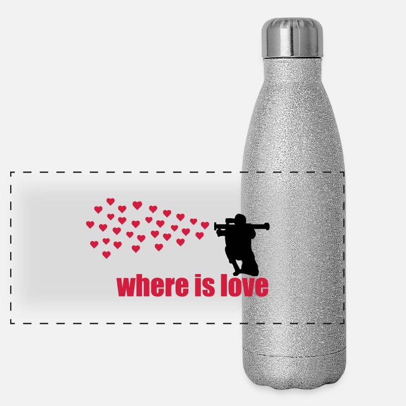 where is love Panorama Glitzer Isolierflasche 500 ml