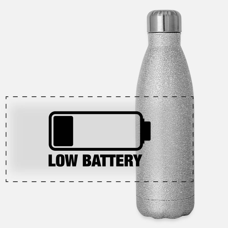 low_battery__f1 Panorama Glitzer Isolierflasche 500 ml
