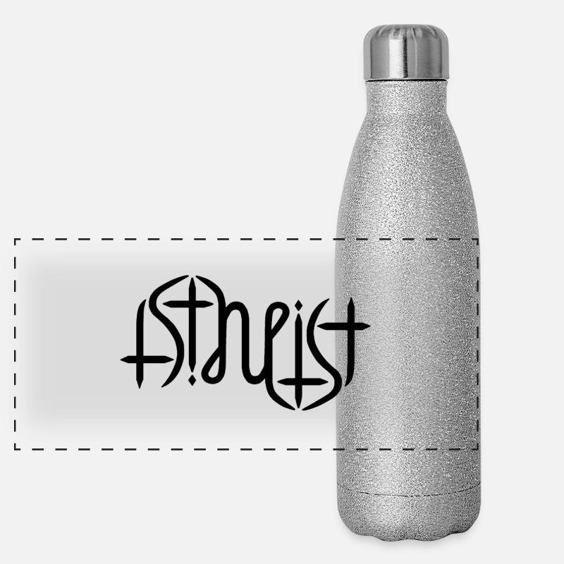 Atheist Ambigram - Original Panorama Glitzer Isolierflasche 500 ml