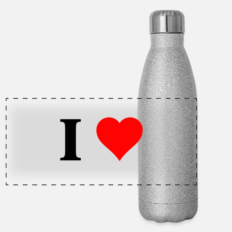 I Love Gourde isotherme panoramique pailletée 500 ml