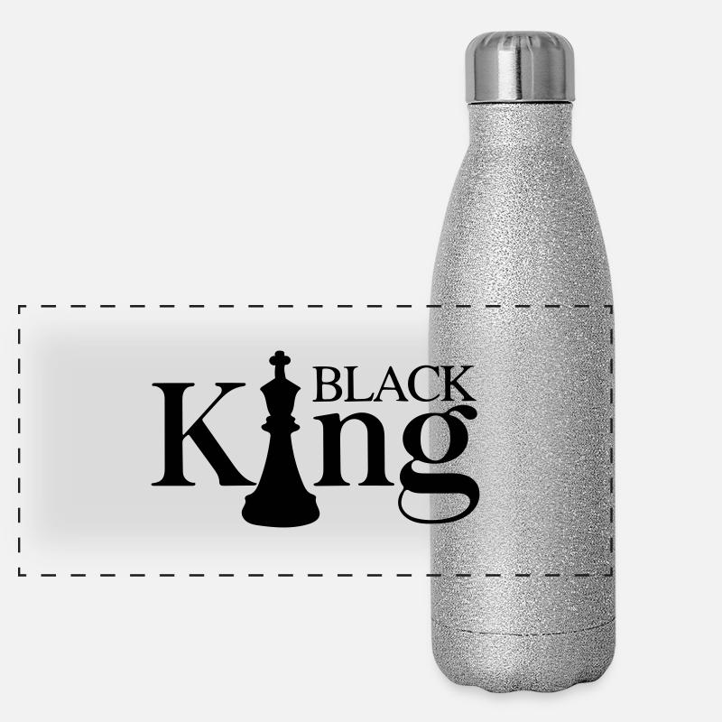 roi noir Gourde isotherme panoramique pailletée 500 ml