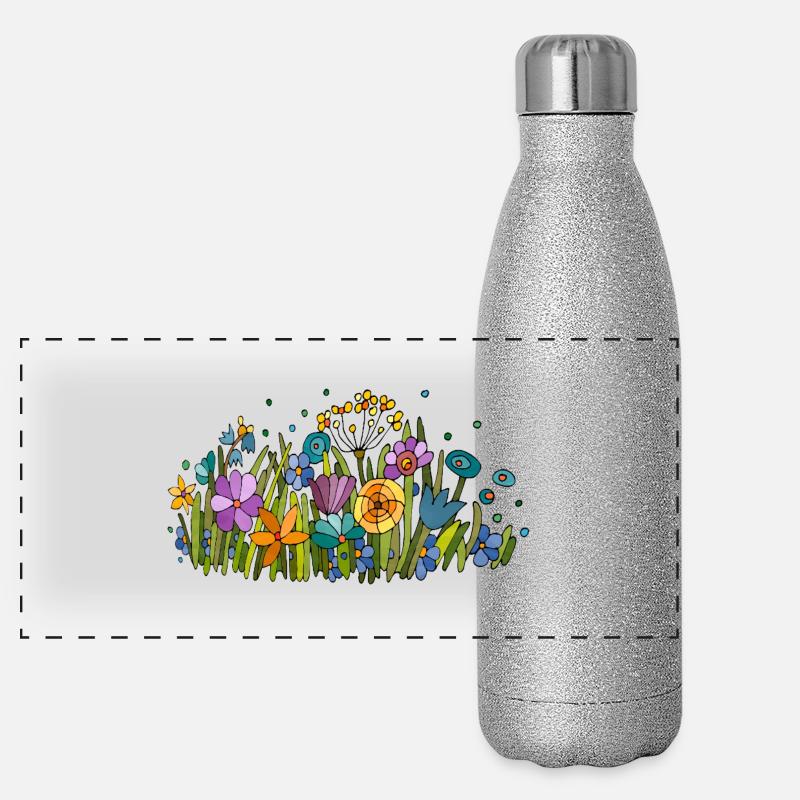 Fleur Gourde isotherme panoramique pailletée 500 ml