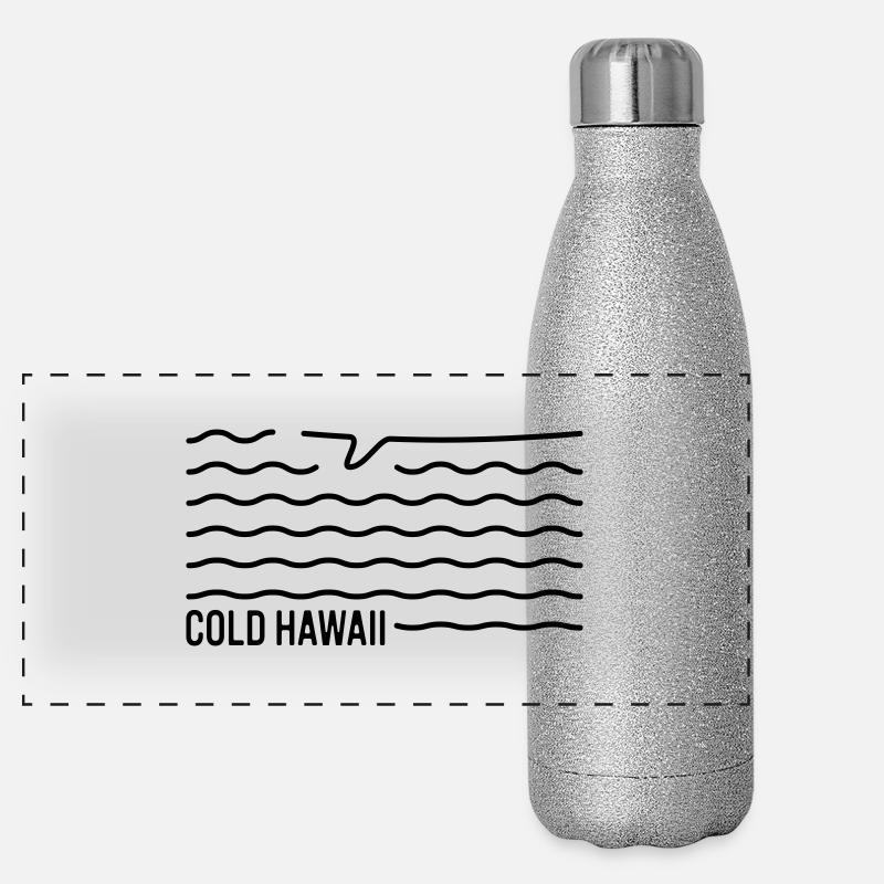 Planche de surf froide d’Hawaï Gourde isotherme panoramique pailletée 500 ml
