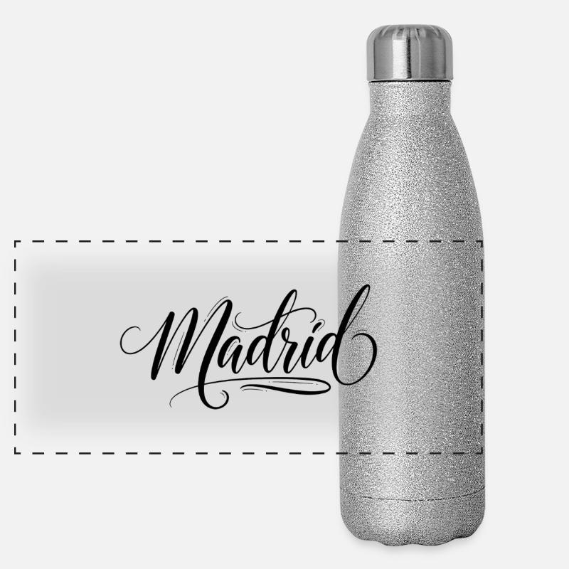 Madrid Panorama Glitzer Isolierflasche 500 ml