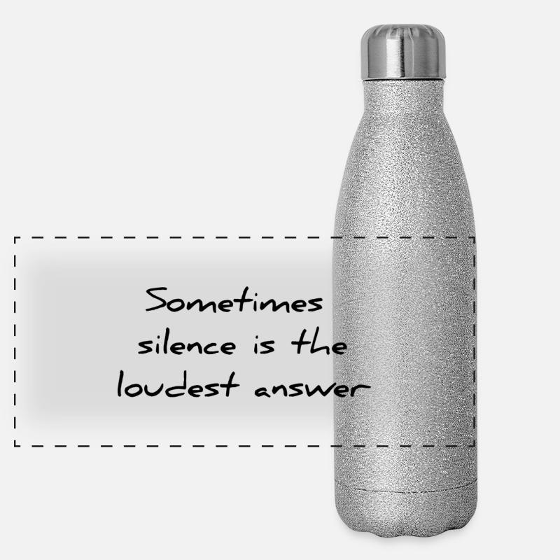Spruch englisch Panorama Glitzer Isolierflasche 500 ml