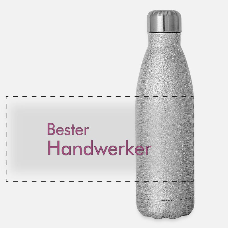 Bester Handwerker Panorama Glitzer Isolierflasche 500 ml