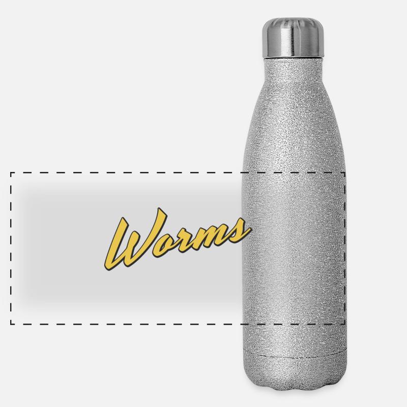Worms Panorama Glitzer Isolierflasche 500 ml