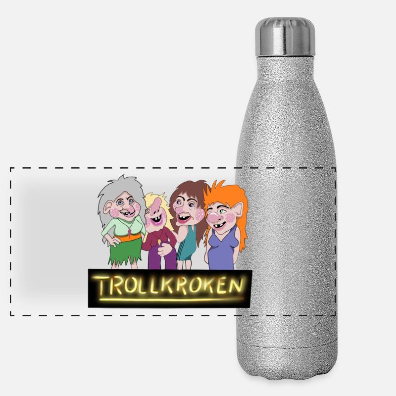 crochet Troll Gourde isotherme panoramique pailletée 500 ml