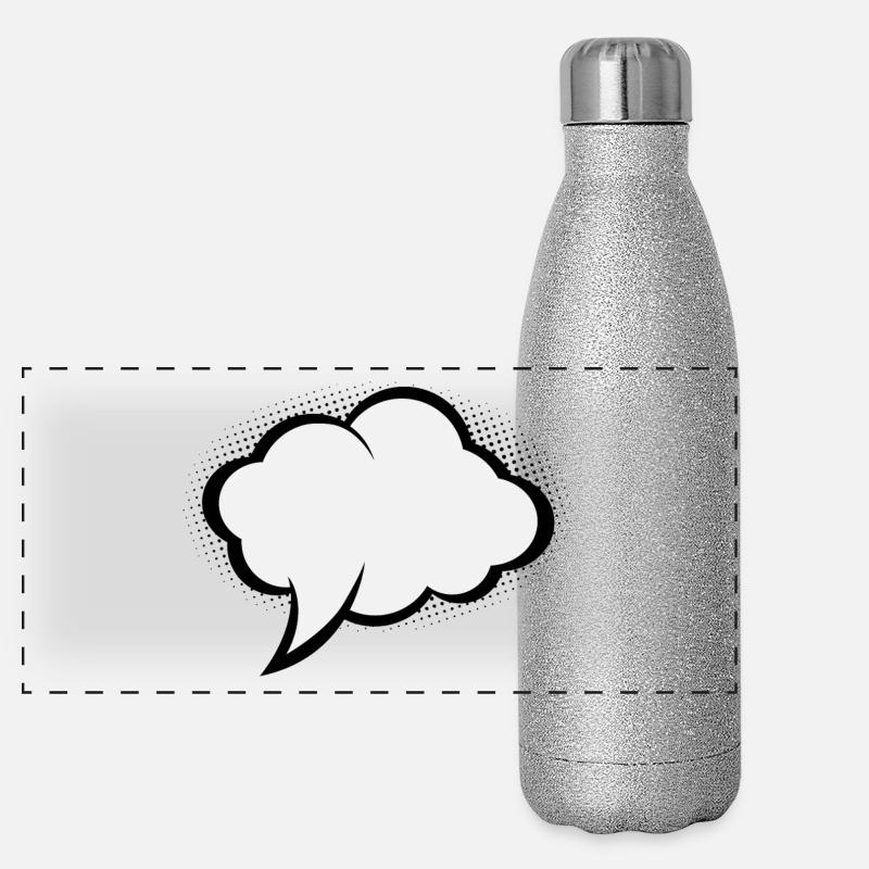 Comic Sprechblase Panorama Glitzer Isolierflasche 500 ml