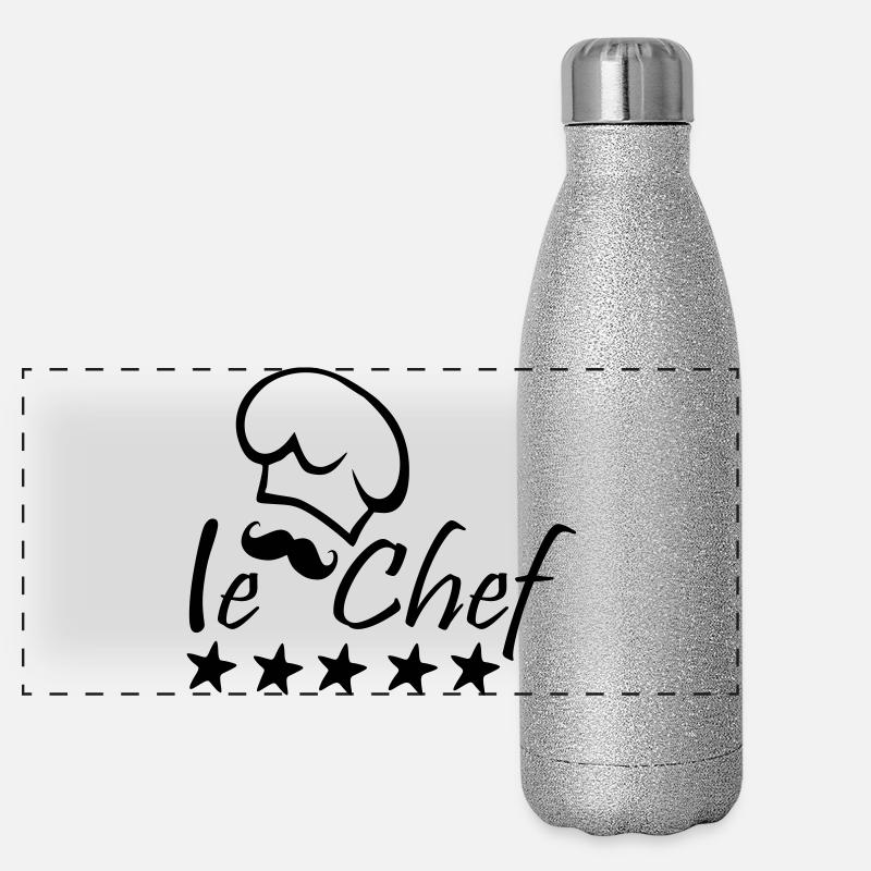 Le Chef Gourde isotherme panoramique pailletée 500 ml
