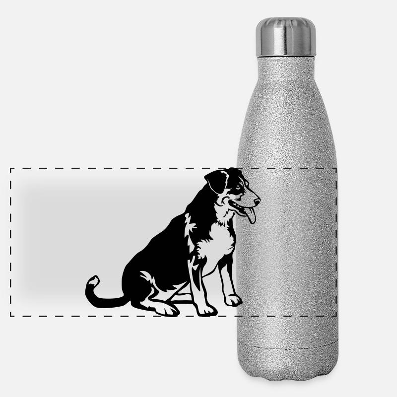 Entlebucher Sennenhund Panorama Glitzer Isolierflasche 500 ml