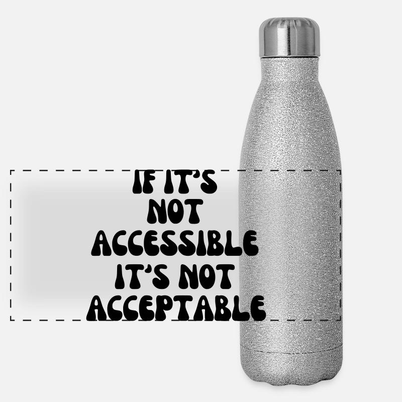 Non acceptable s’il n’est pas accessible* Gourde isotherme panoramique pailletée 500 ml